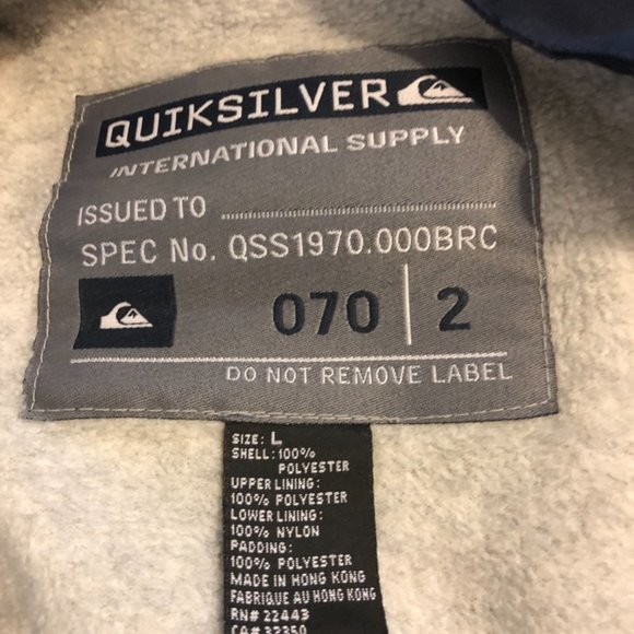 Quick Silver Men's Snowboarding Jacket - Picture 9 of 9